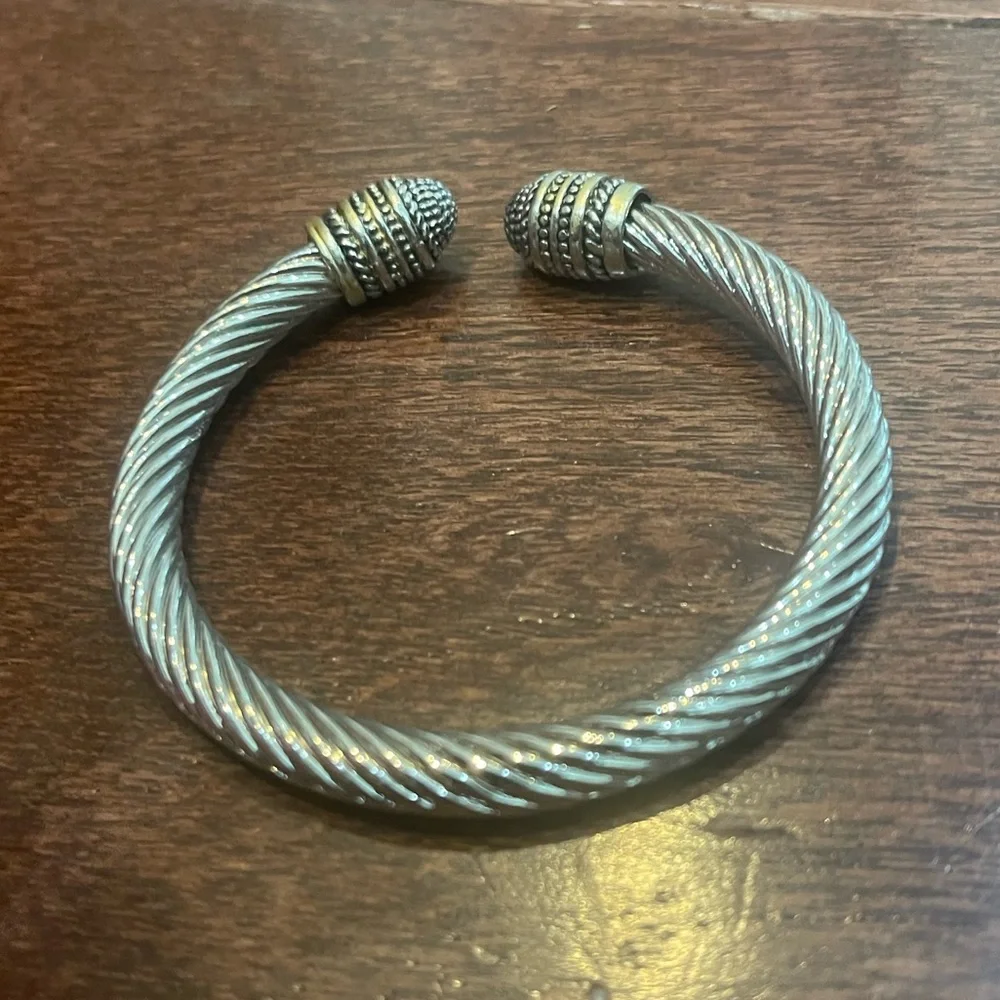 Silver cuff Antique bracelet - Picture 3 of 3